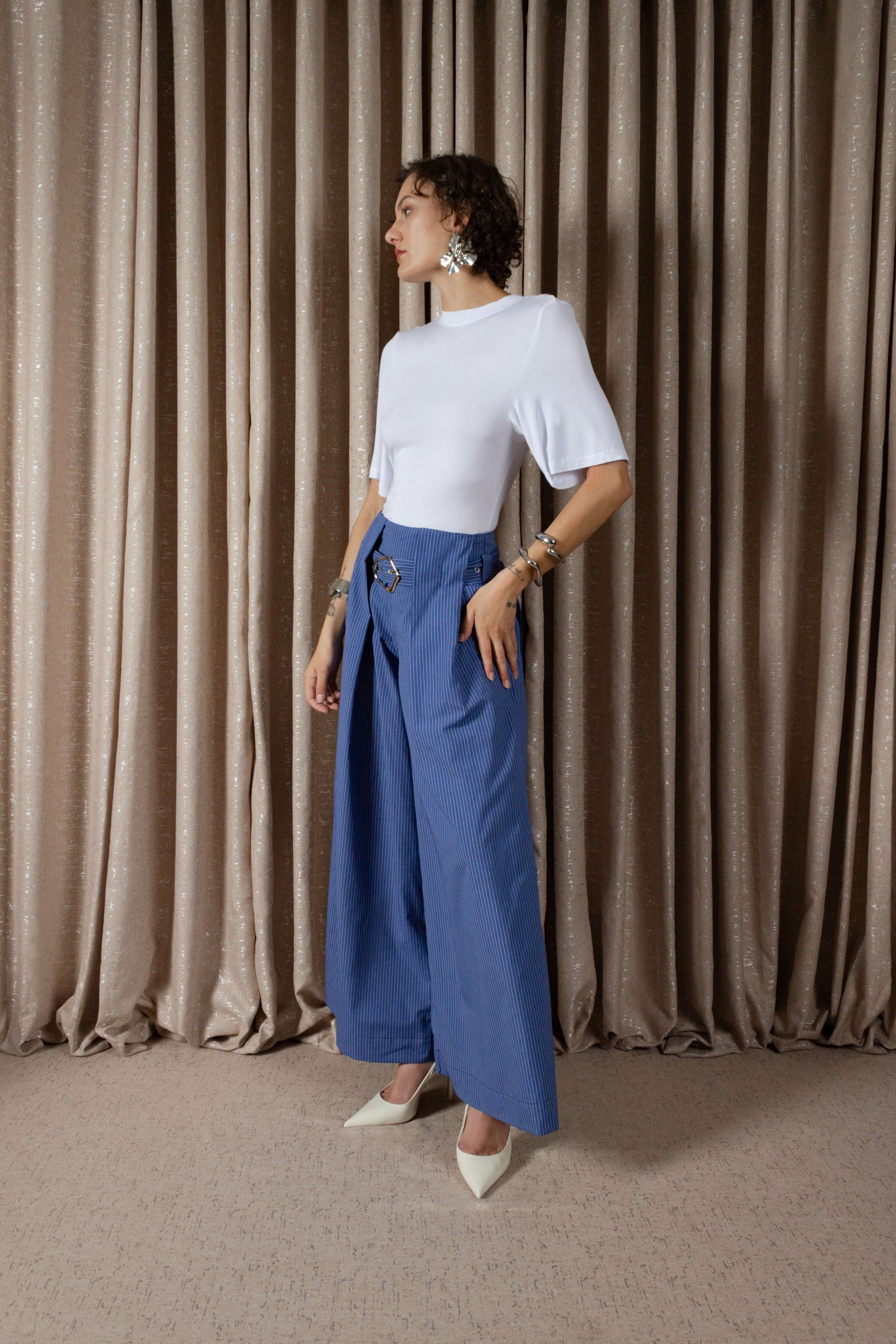 Pinstripe Box Pleat Trouser (ML159)