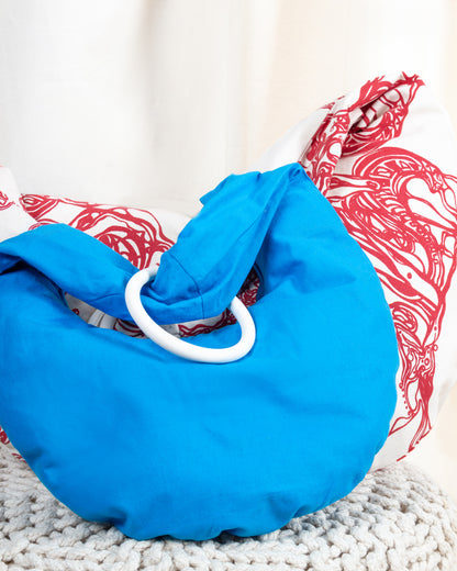 Azure Blue Hobo Bag