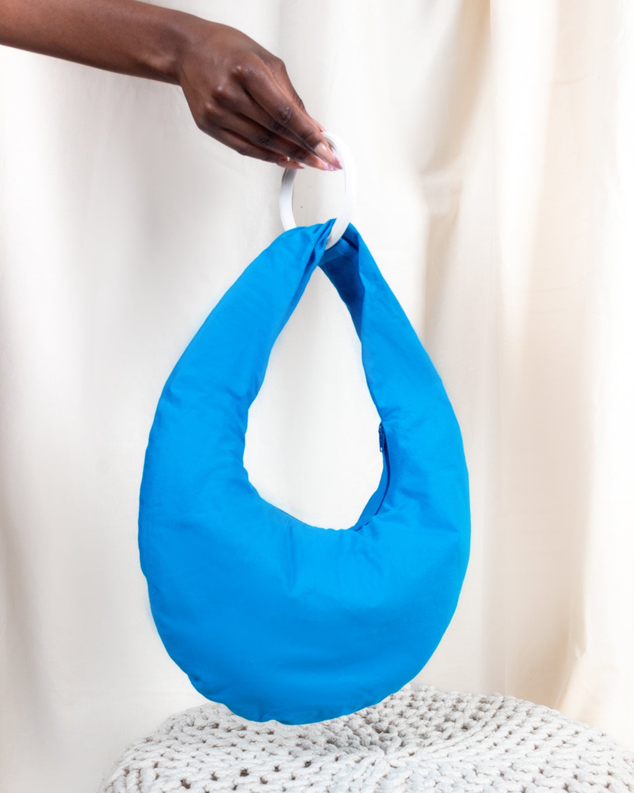 Azure Blue Hobo Bag