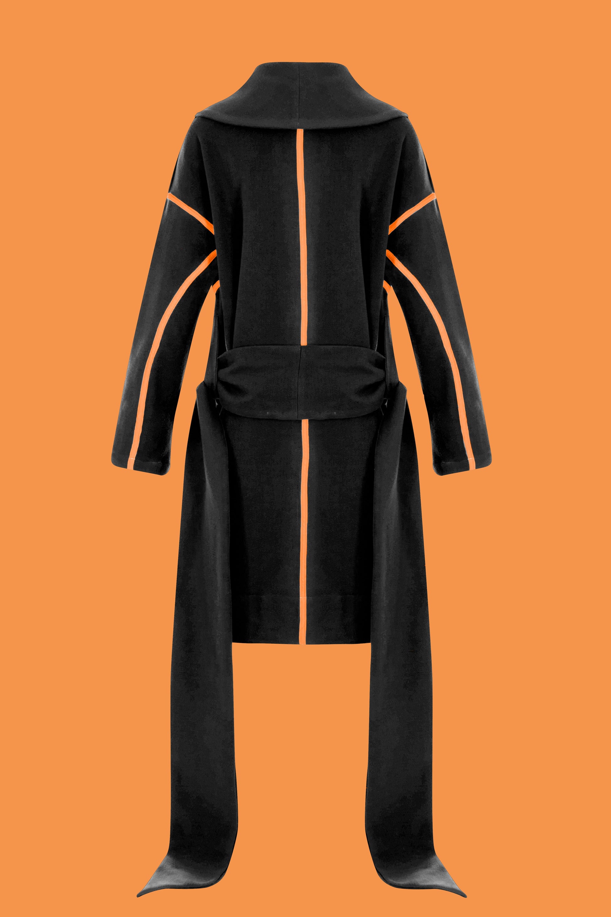 Shawl Collar Coat (ML30 Black with Orange Binding)
