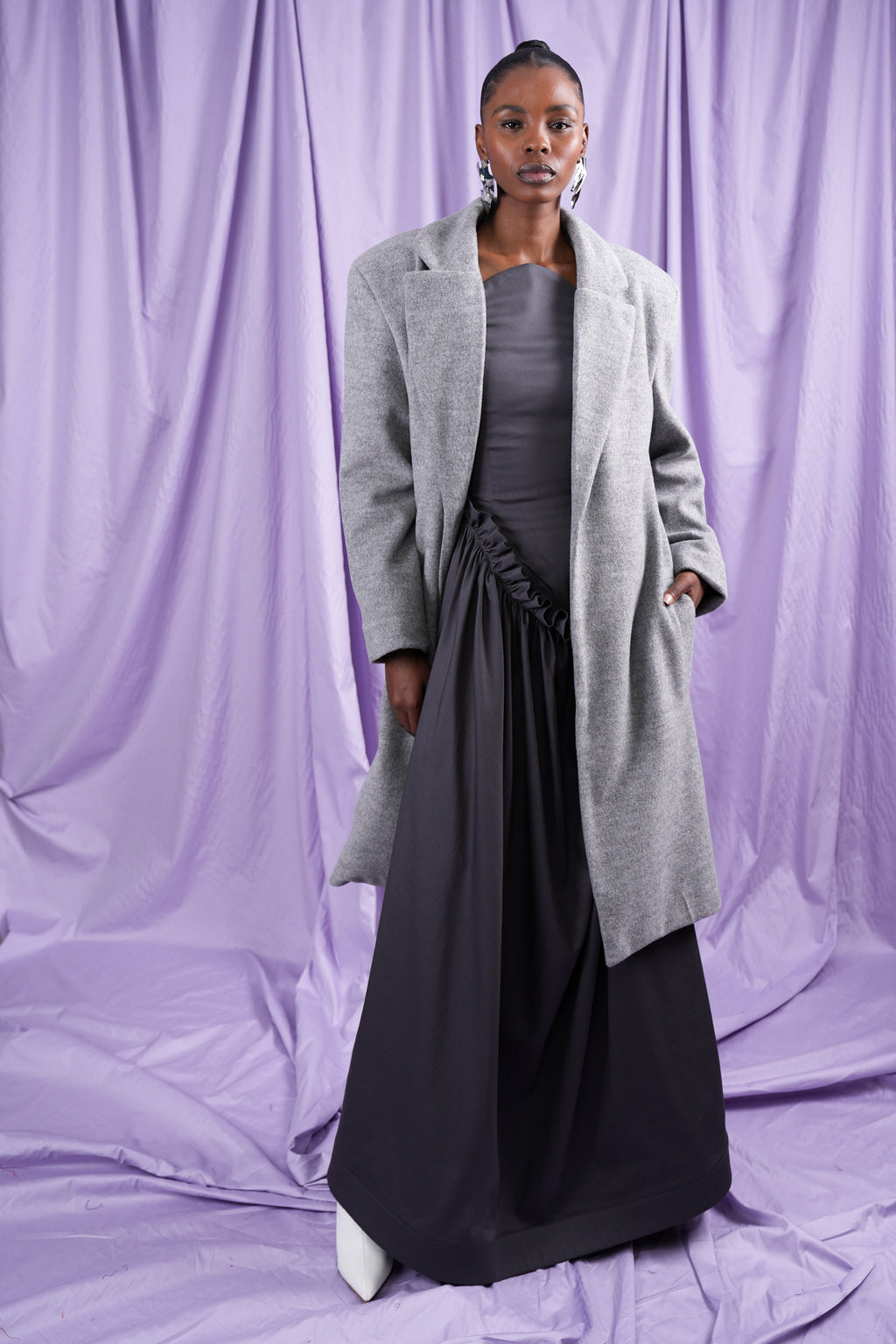 Wool Boxy Coat (ML105)