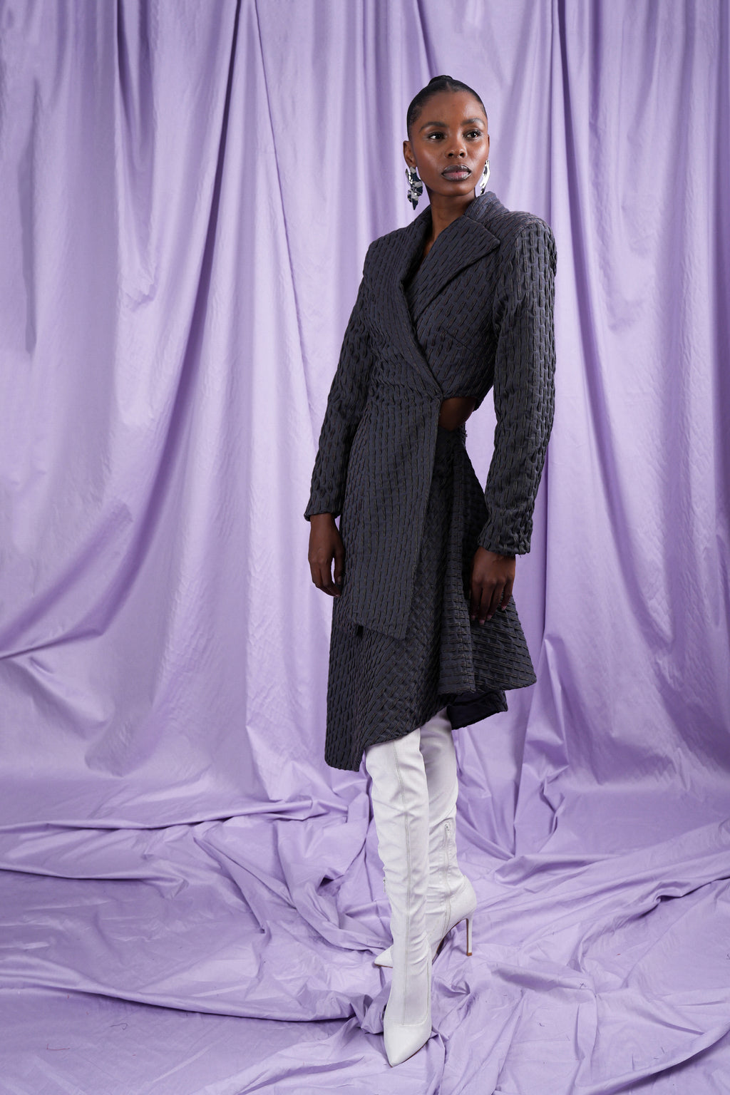 Embroidered Crossover Blazer (ML101)