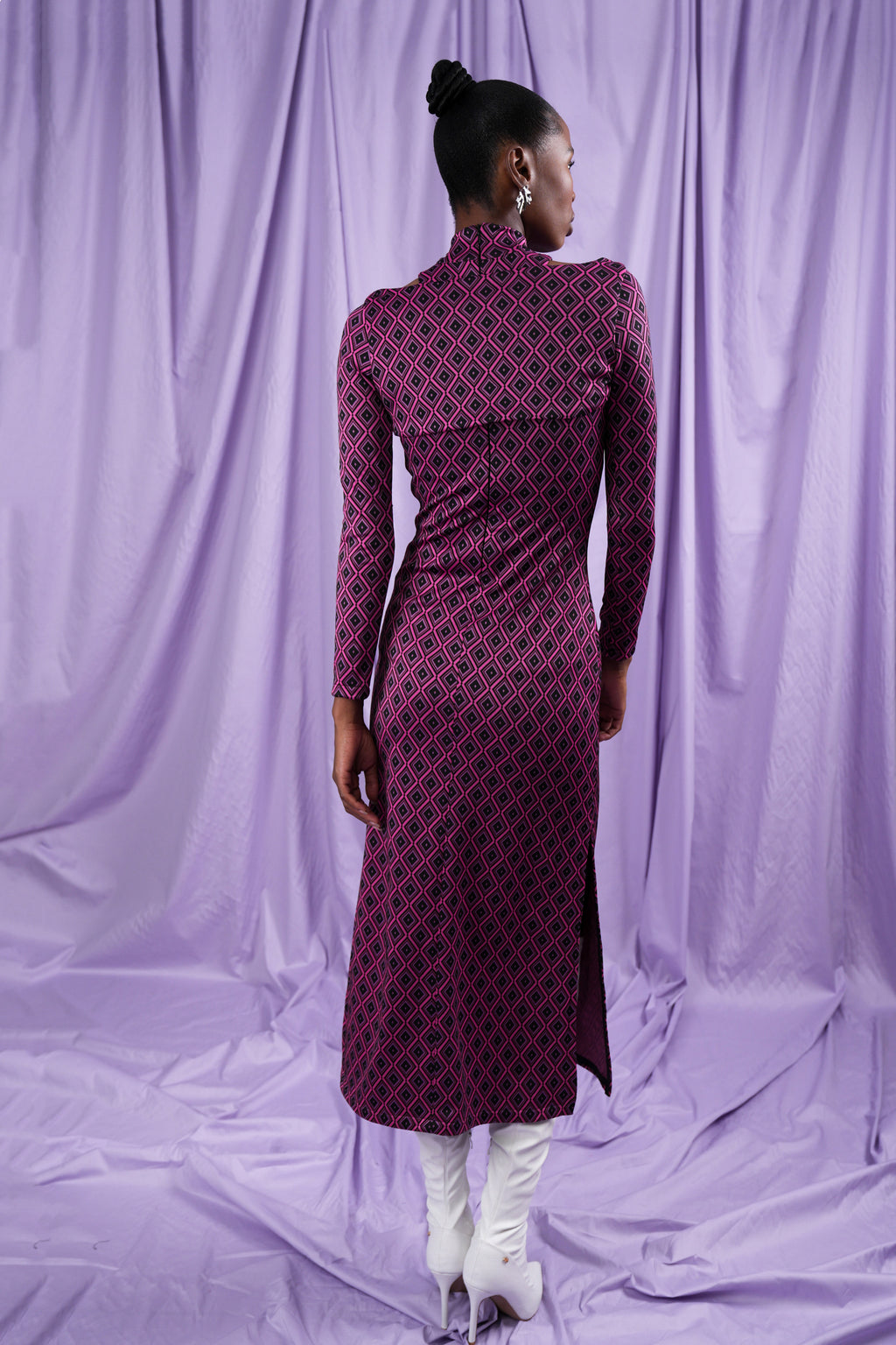 Argyle Cutout Dress (ML119)