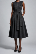 Fringe Denim Utility Dress