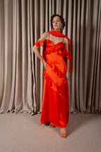 Mandarin Flounce Dress (ML210)