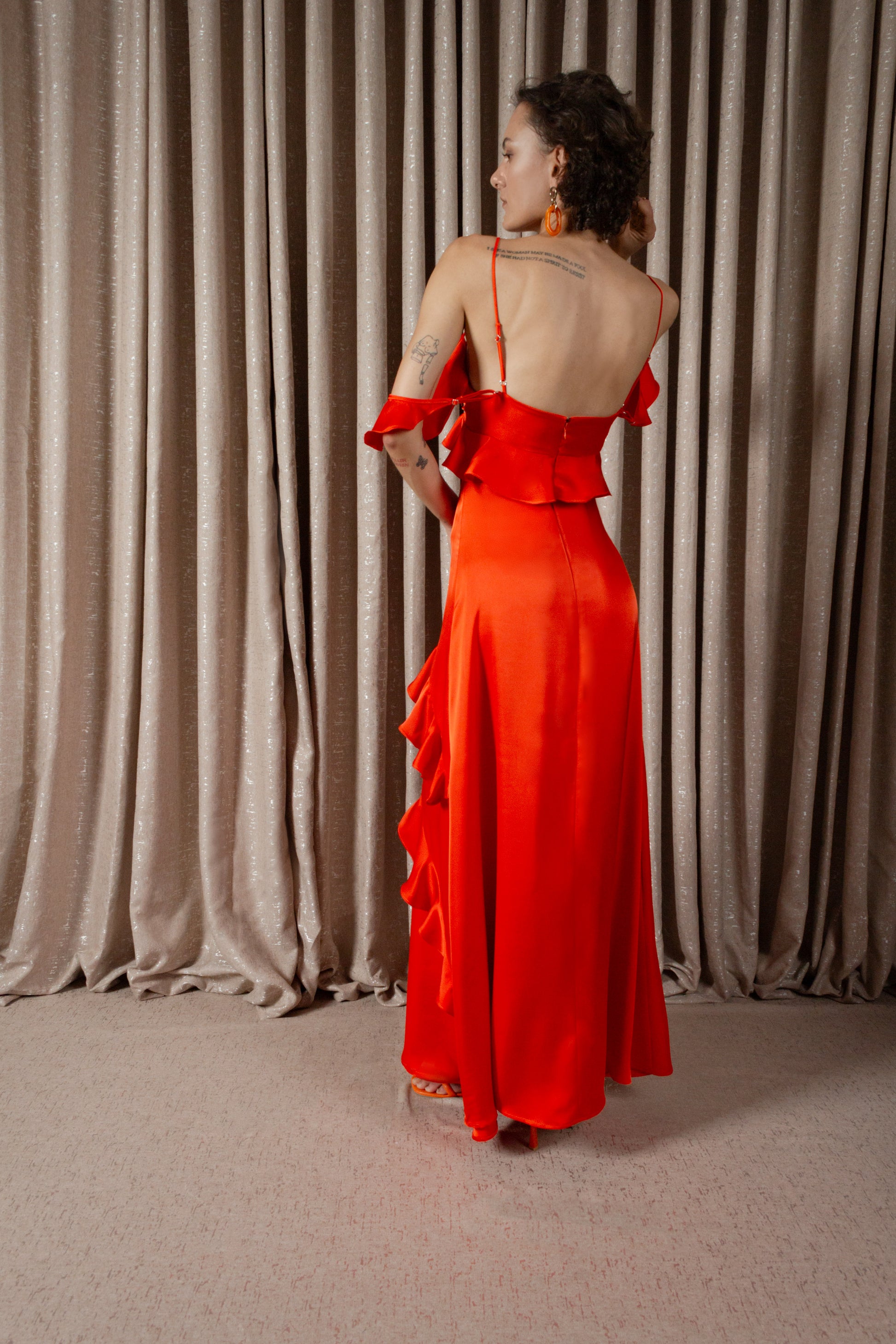 Mandarin Flounce Dress (ML210)