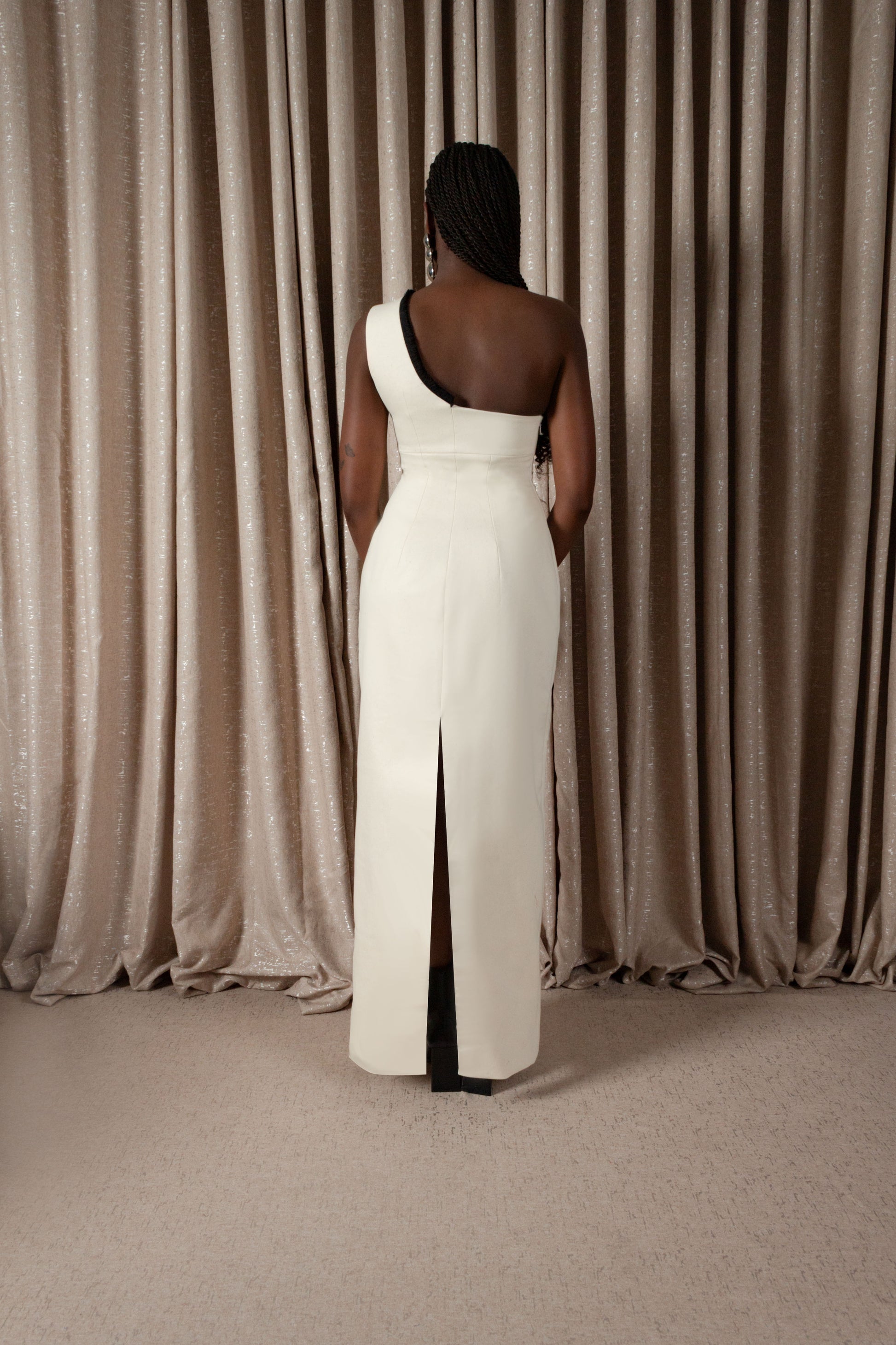 Fringe Denim Column Dress (ML206)