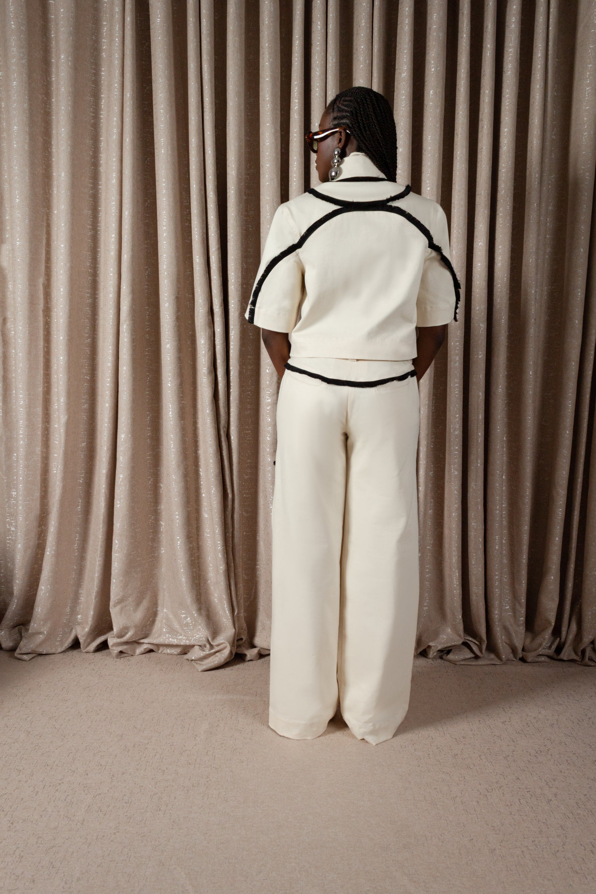 Fringe Denim Crop Shirt (ML204)