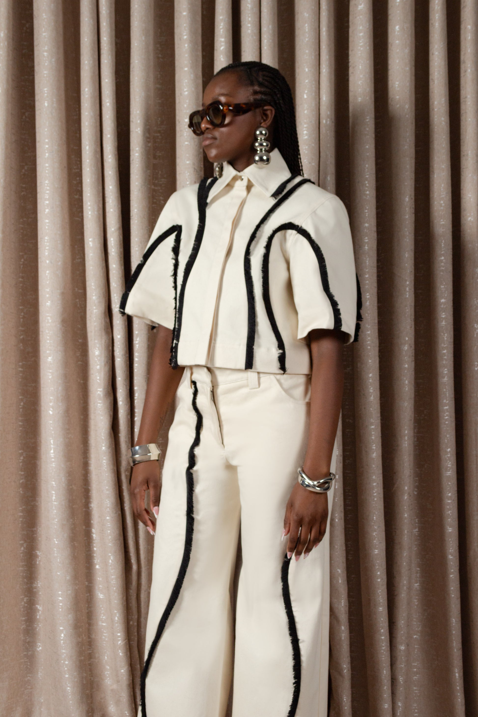 Fringe Denim Trouser (ML205)