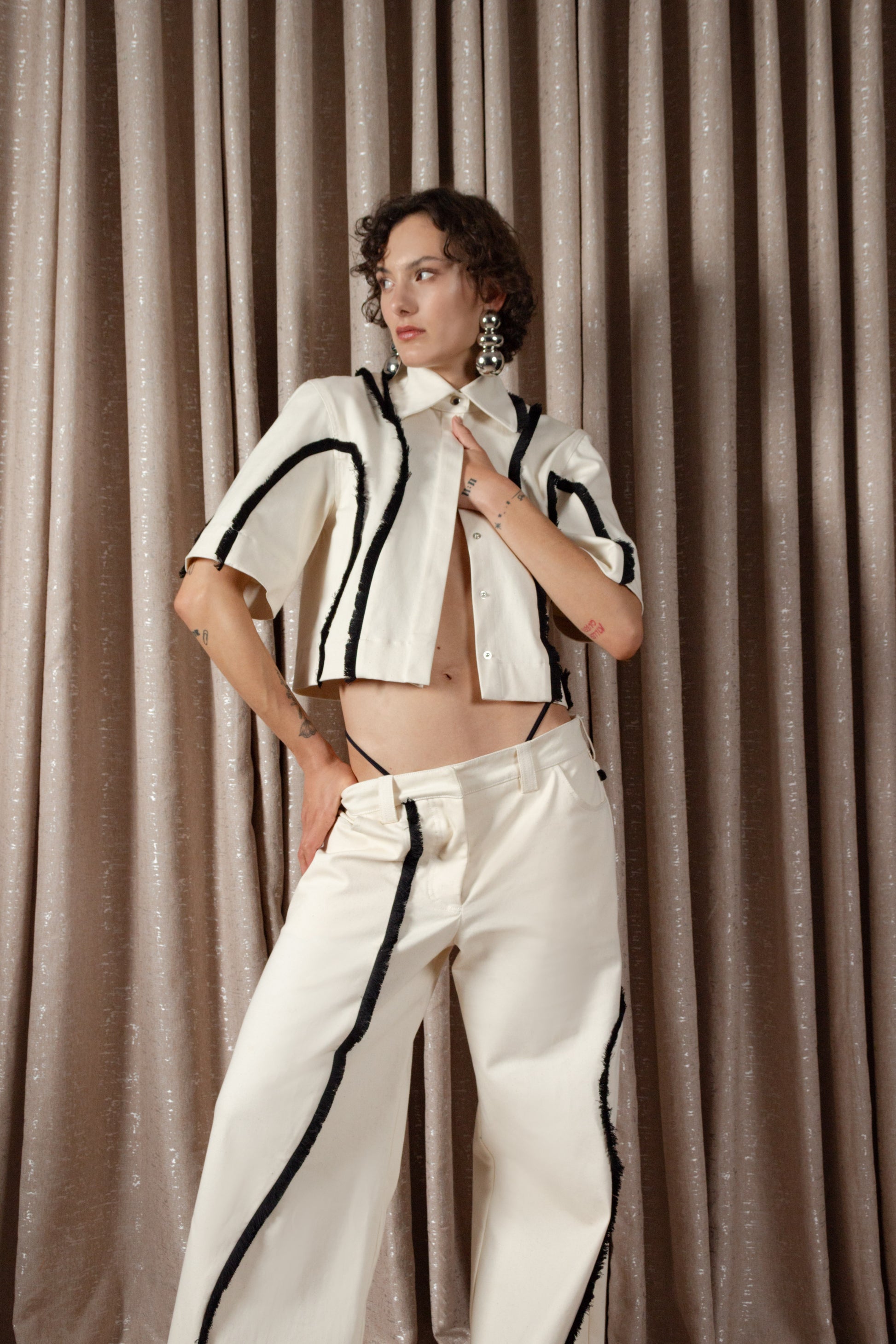 Fringe Denim Trouser (ML205)