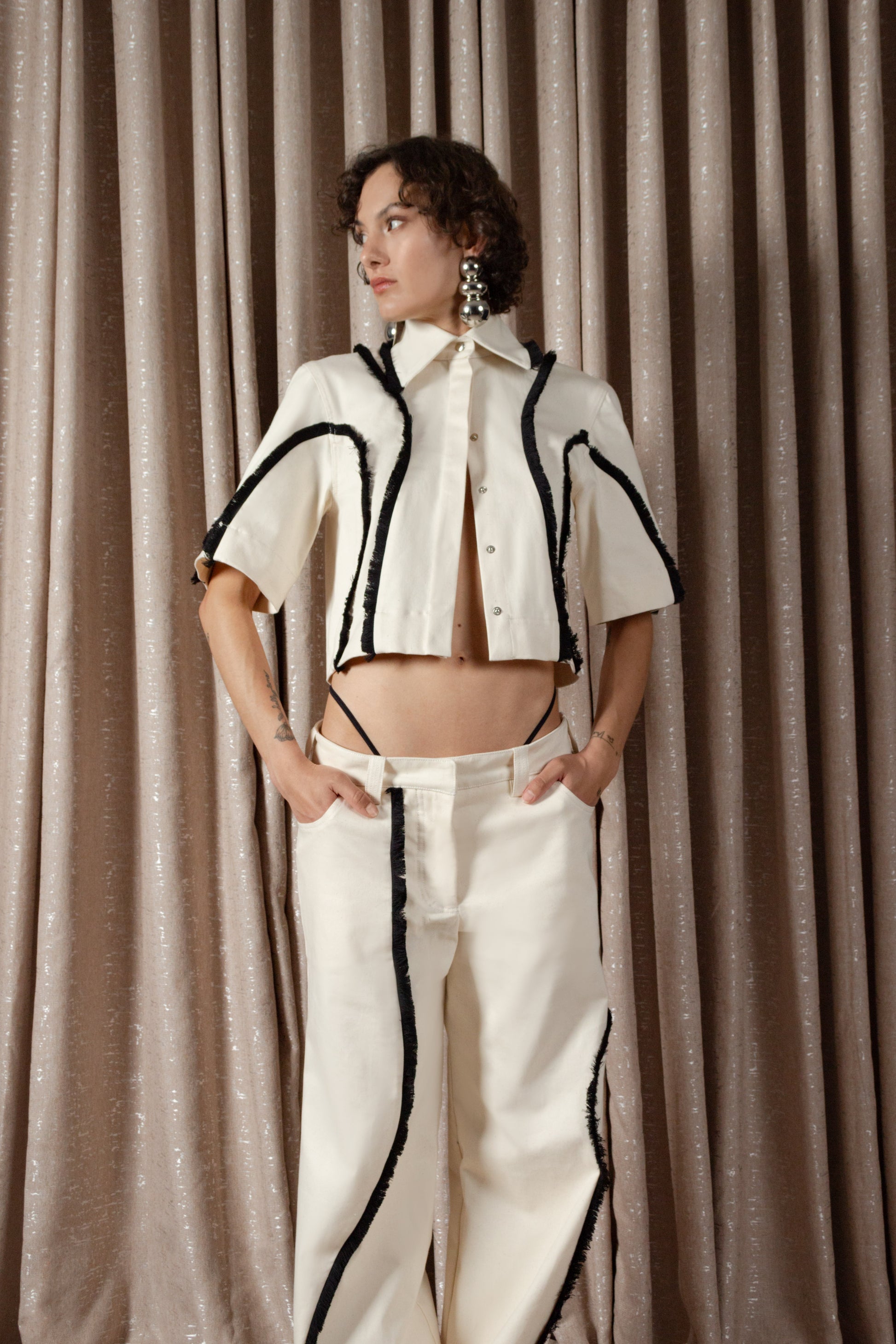 Fringe Denim Trouser (ML205)