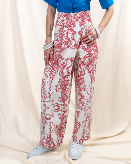 Printed Wrap Trouser (ML142)