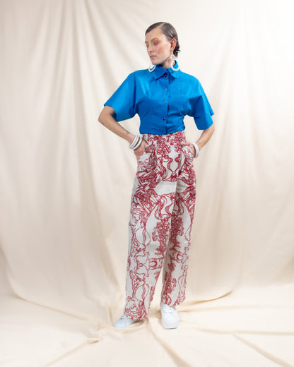 Printed Wrap Trouser (ML142)