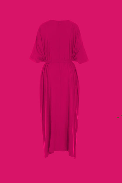 Maxi Flare Panel Dress (ML22 Fuschia)