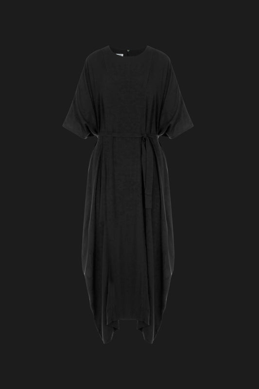 Maxi Flare Panel Dress (ML22 Black)