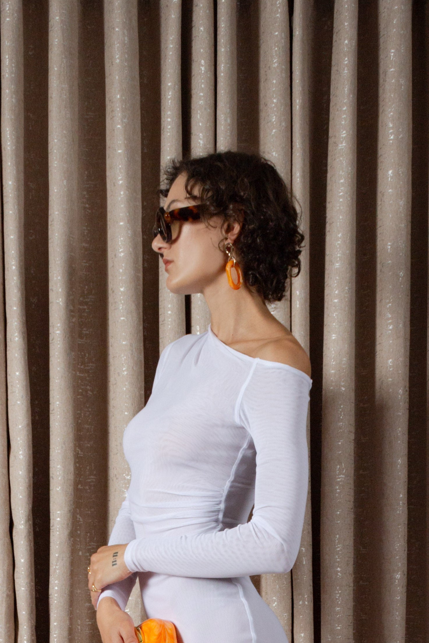 Mesh Gathered Top (ML190)