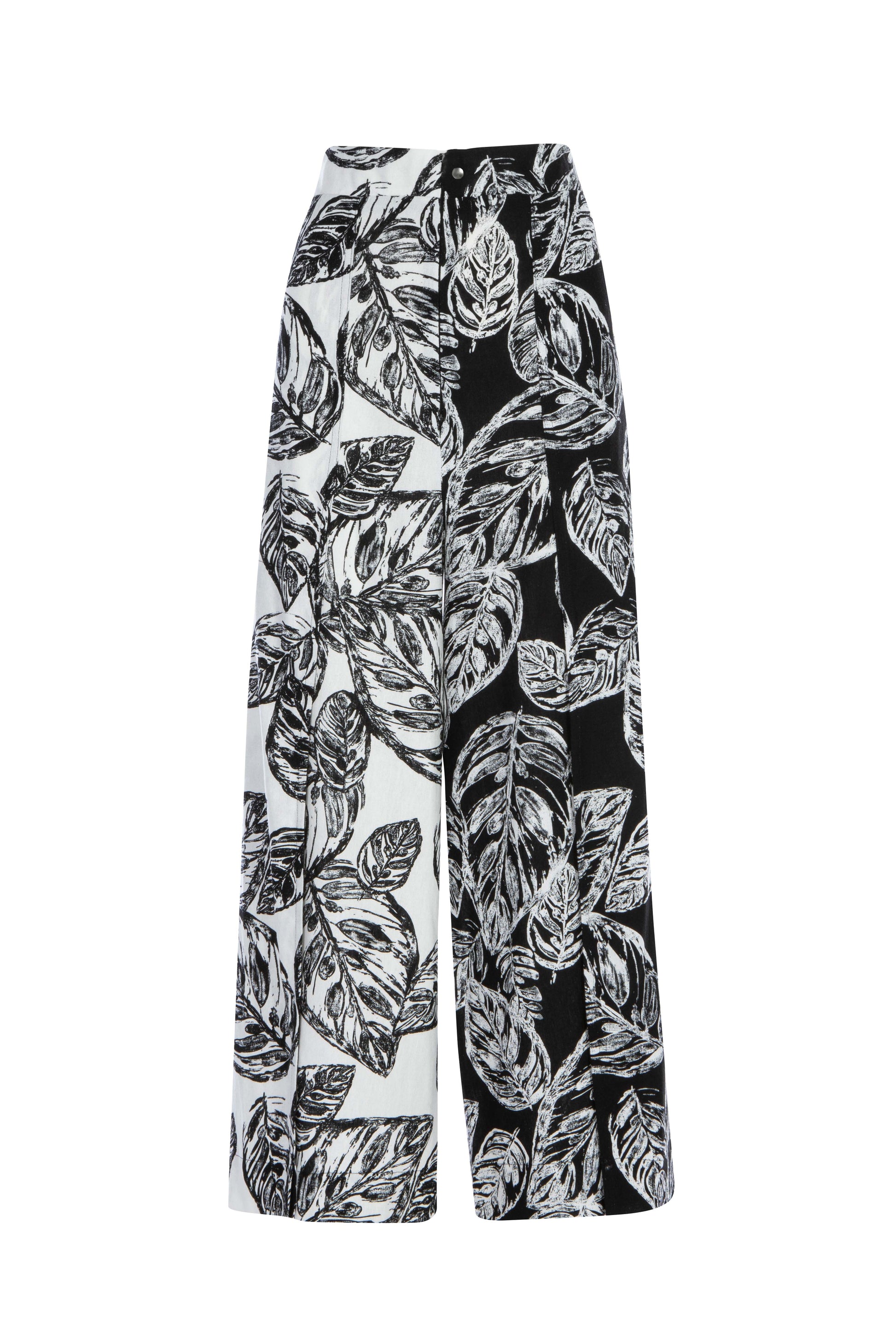 Zero Waste Botanical Print Wrap Trouser (ML32)