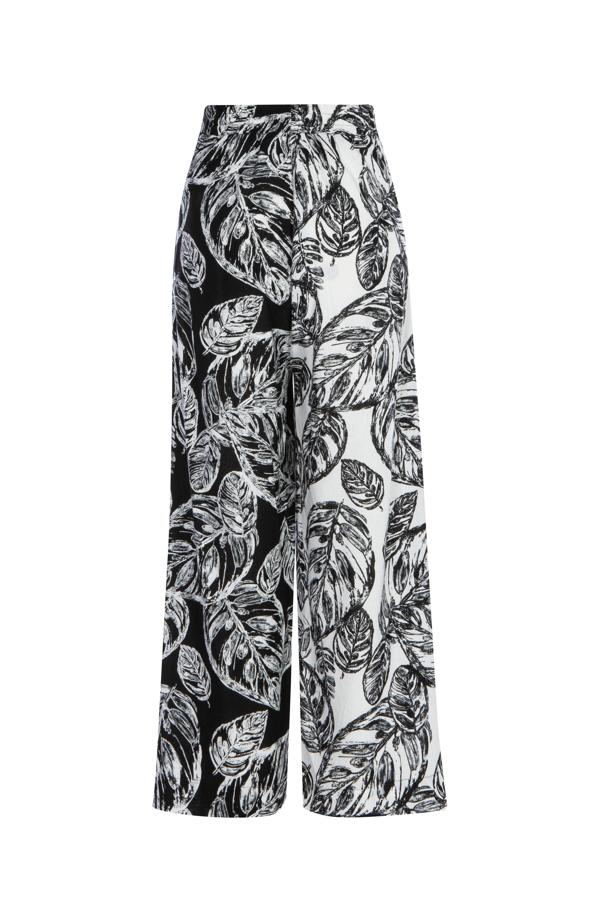 Zero Waste Botanical Print Wrap Trouser (ML32)