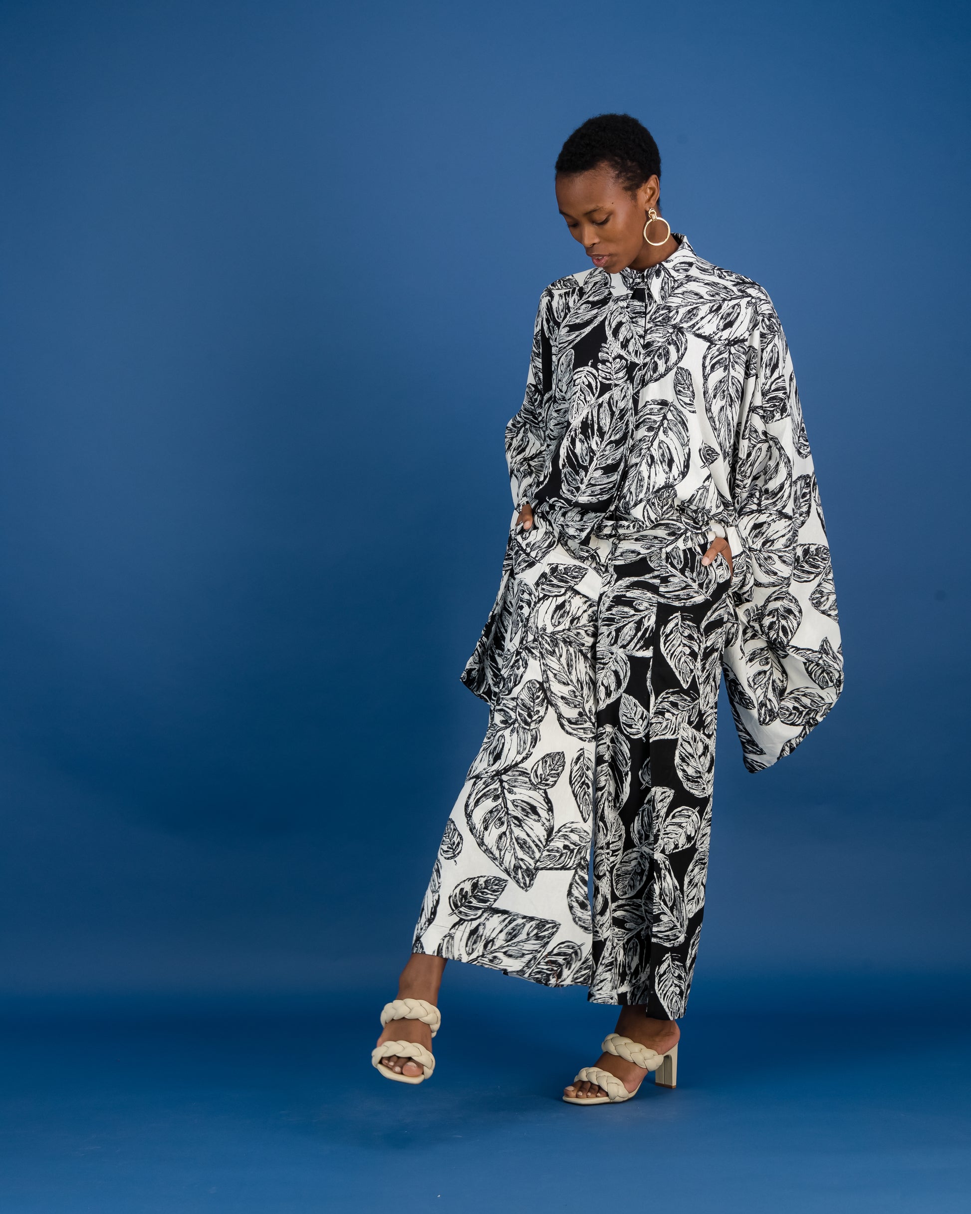 Zero Waste Botanical Print Shirt (ML31)