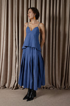 Pinstripe Peplum Camisole Top (ML203)