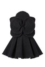 Fringe Denim Orchid Peplum Bustier