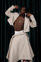 Tweed Calyx Wrap Skirt (ML167)