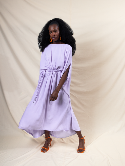 Double Drawstring Evening Dress (ML80 Lilac)