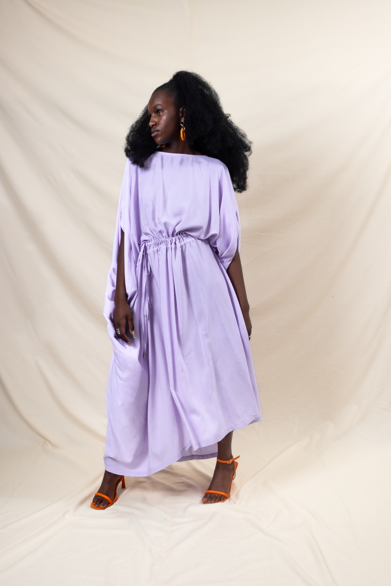 Double Drawstring Evening Dress (ML80 Lilac)