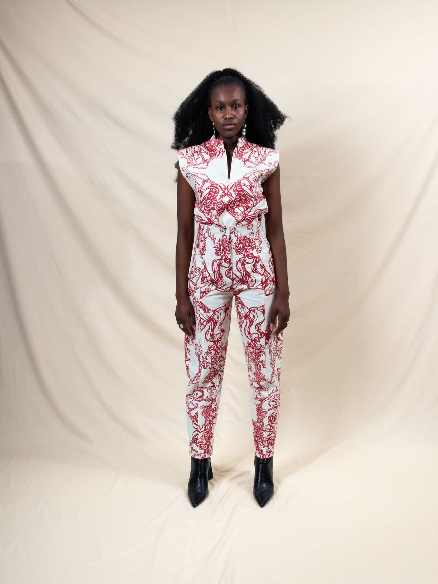 Printed Barrel Leg Trouser (ML43)