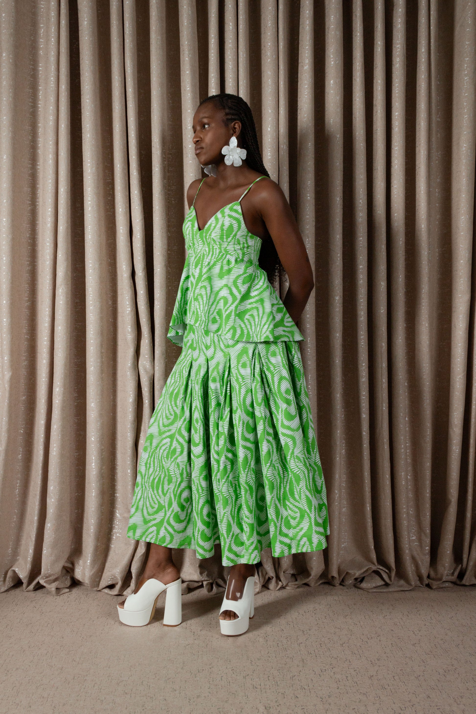 Zebra Peplum Camisole Top (ML203)