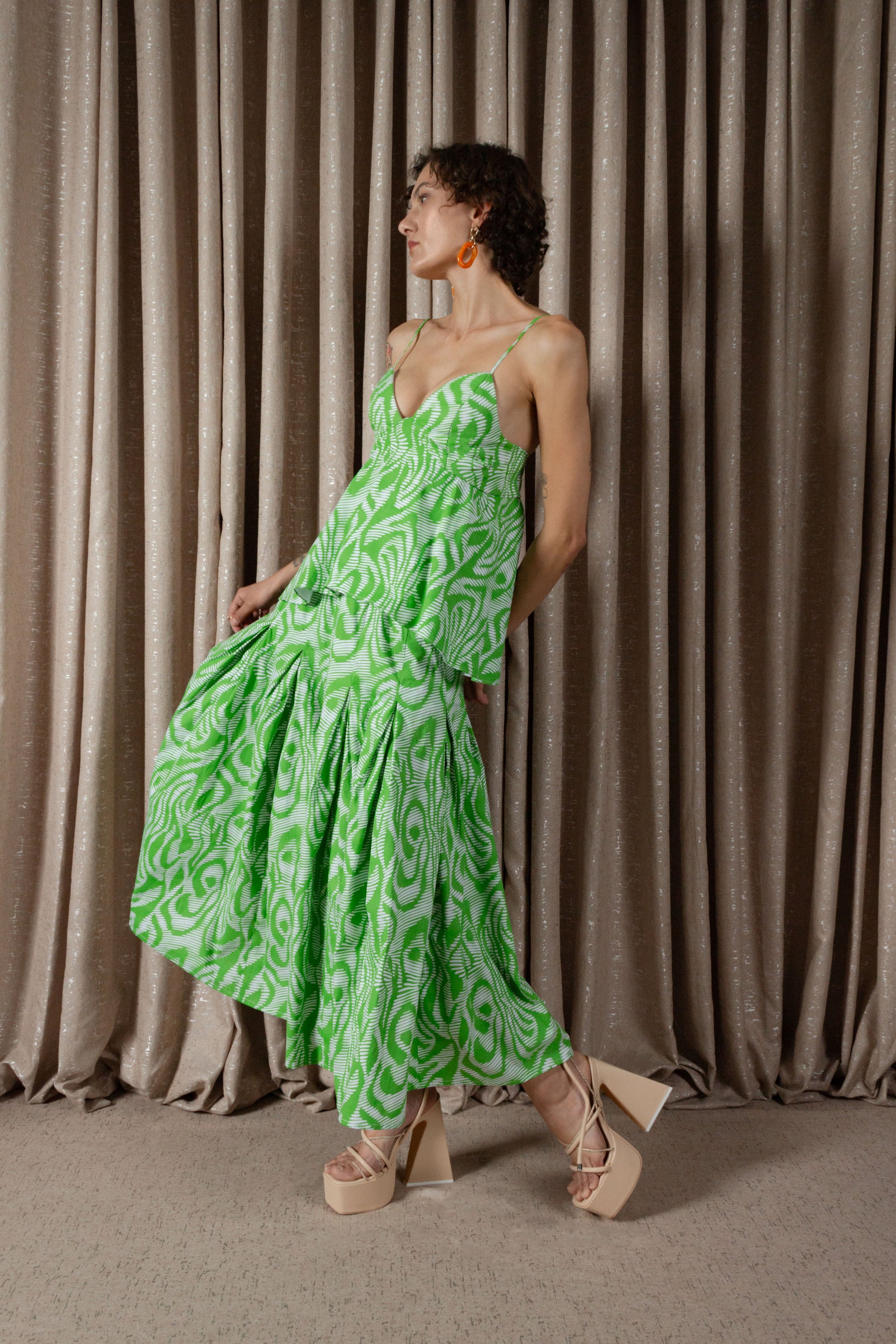 Zebra Peplum Camisole Top (ML203)