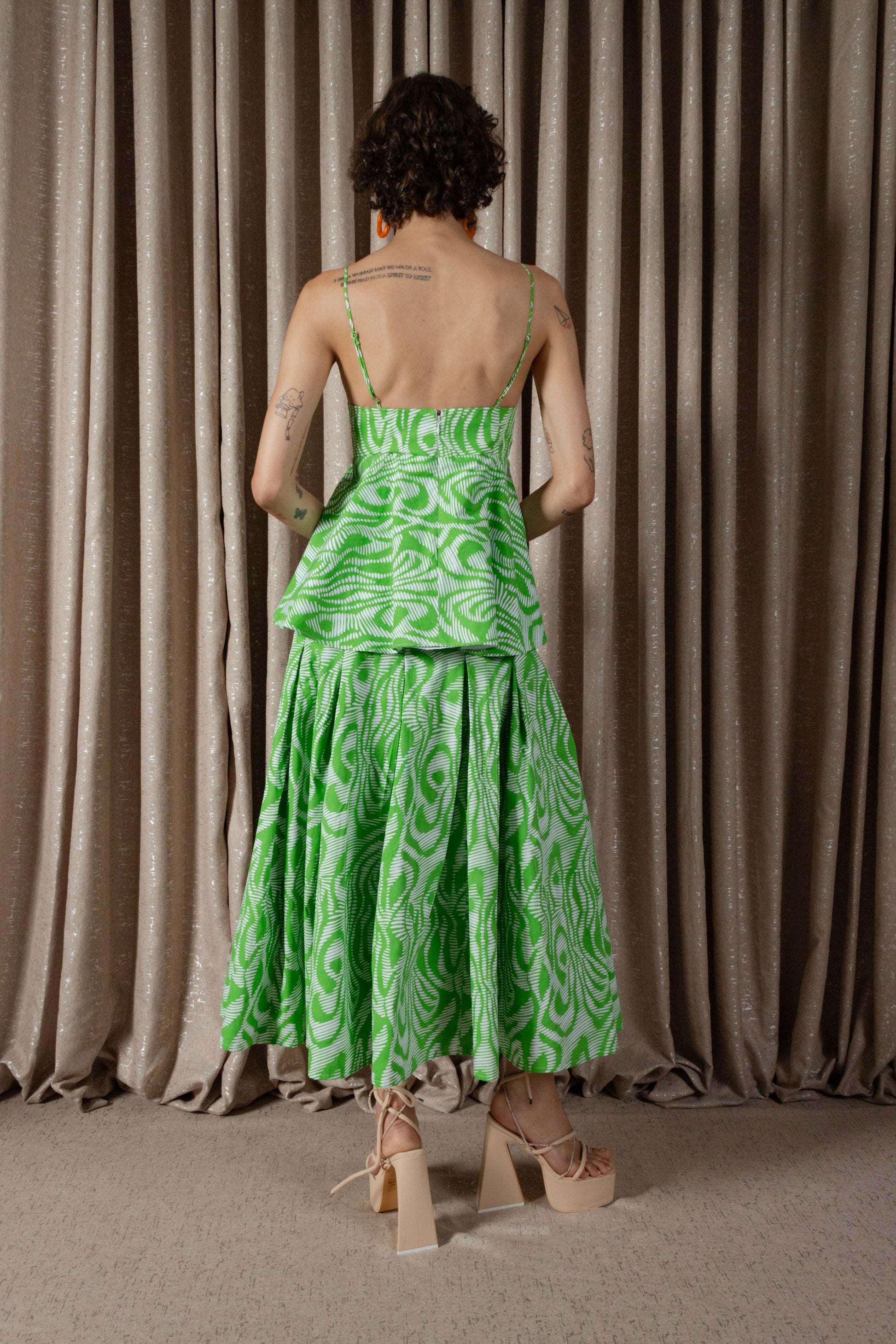 Zebra Peplum Camisole Top (ML203)