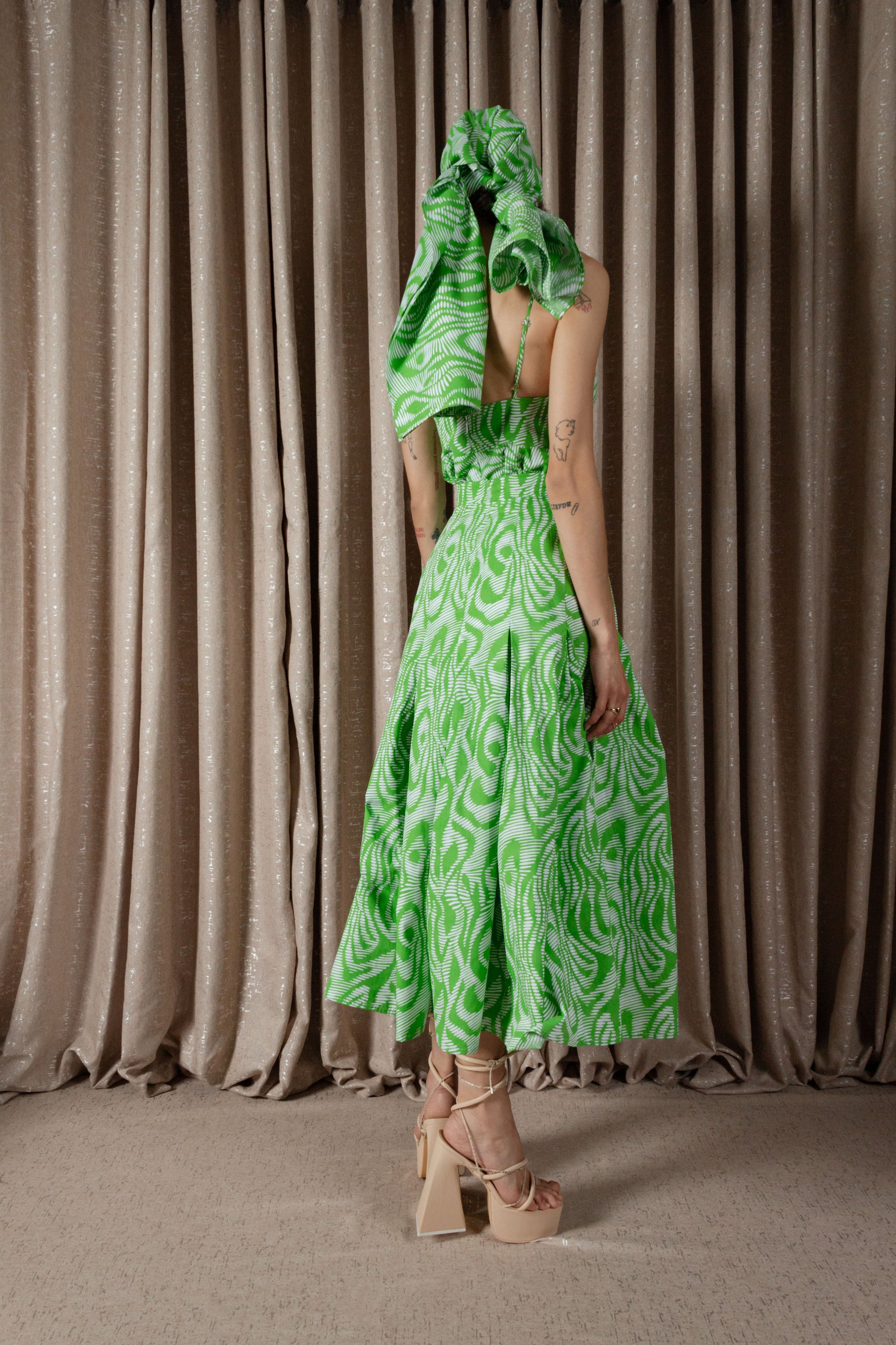 Zebra Inverted Pleat Skirt (ML201)