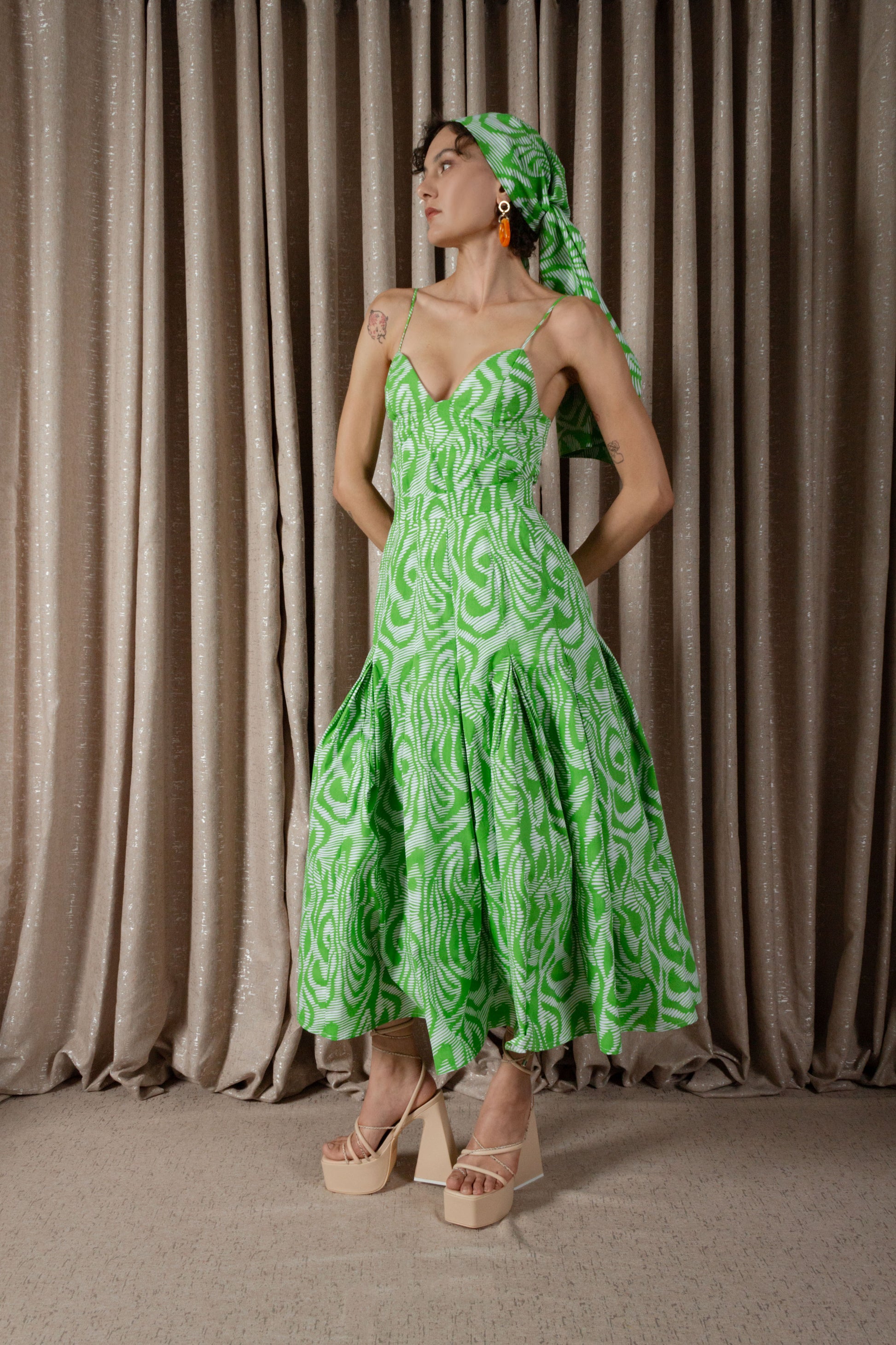 Zebra Inverted Pleat Skirt (ML201)