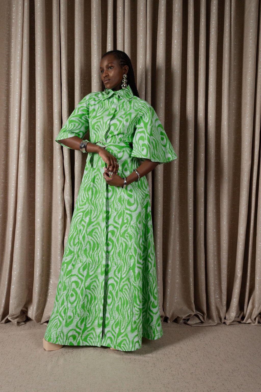 Zebra Maxi Shirt Dress (ML198)