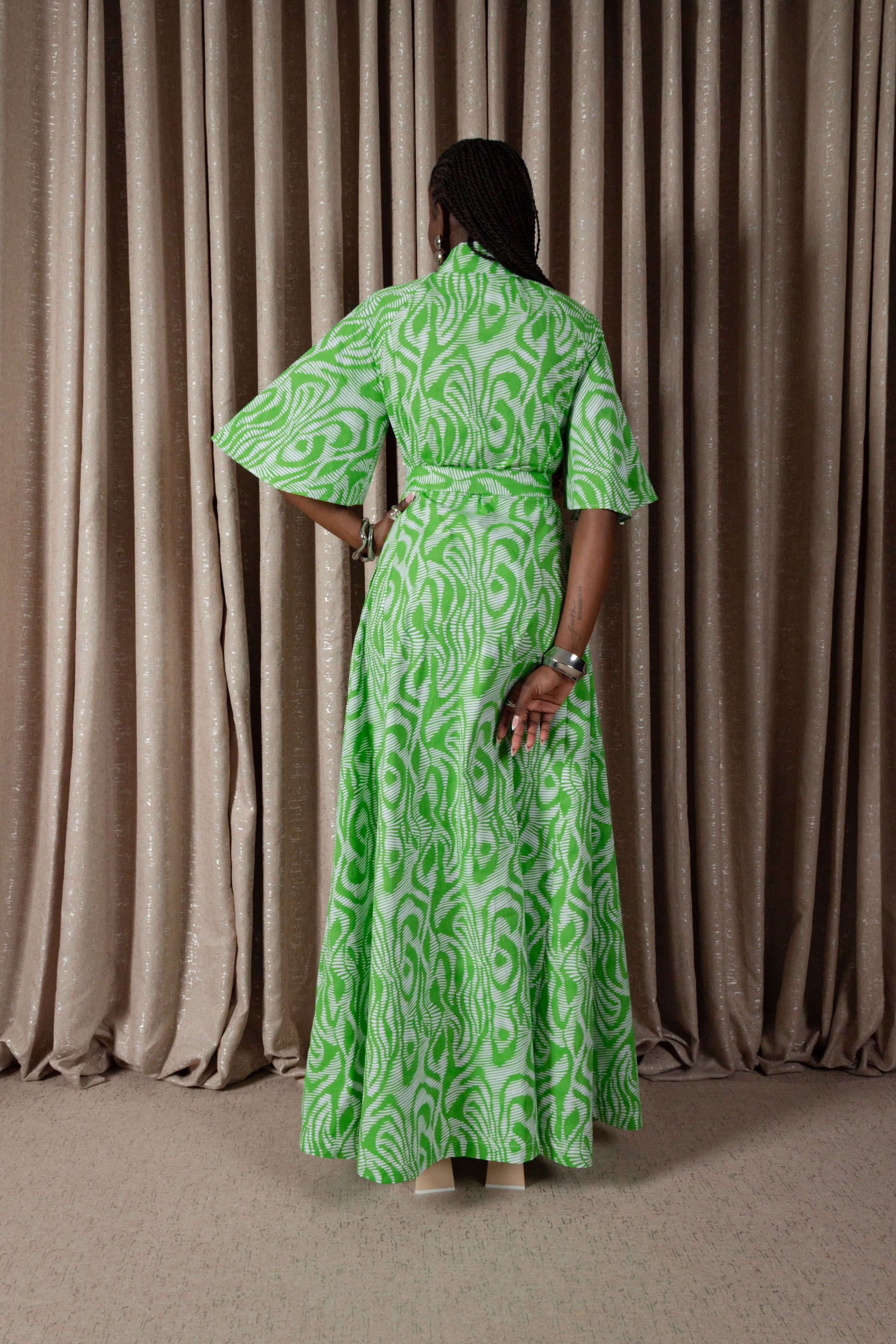 Zebra Maxi Shirt Dress (ML198)