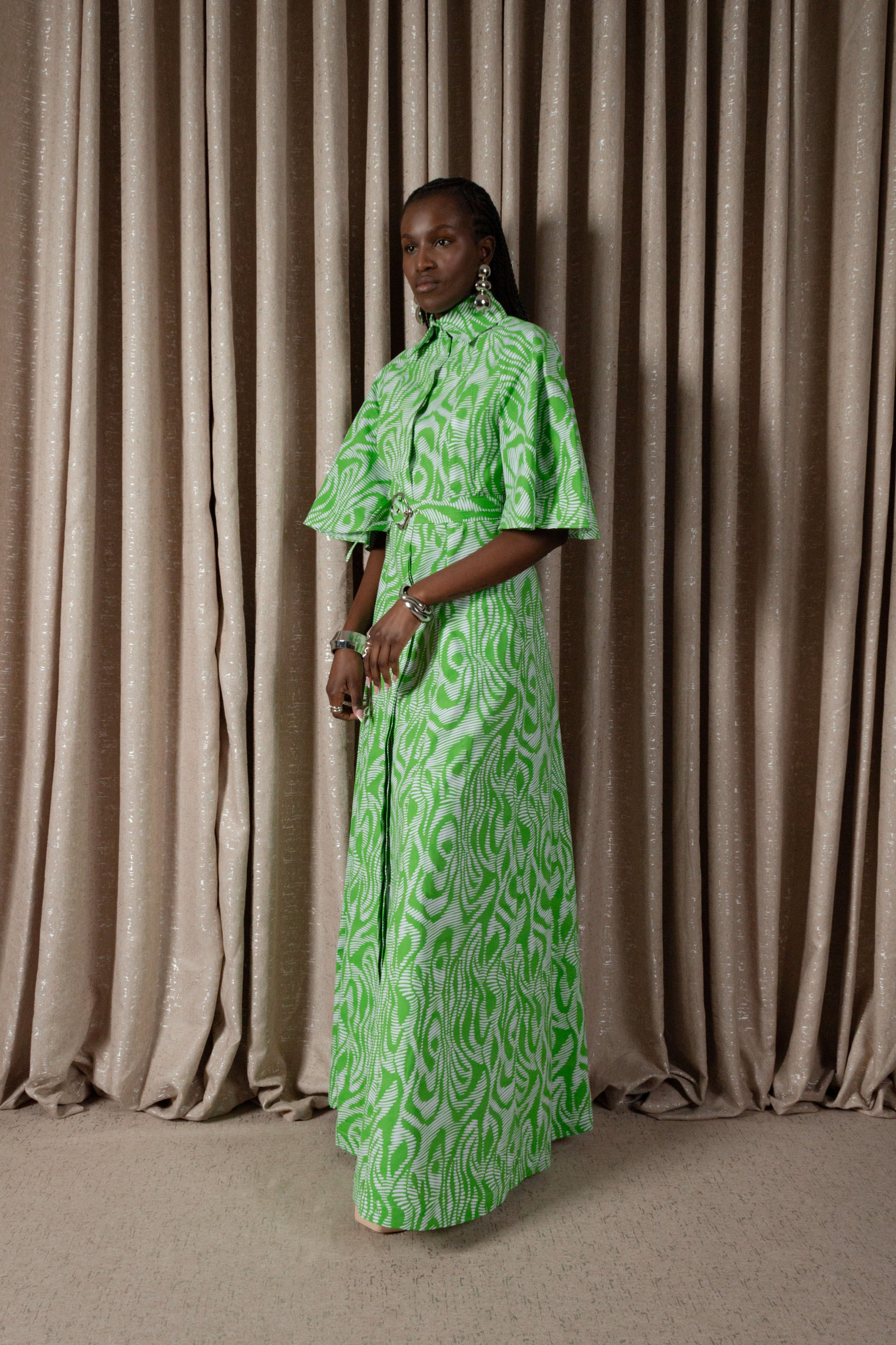 Zebra Maxi Shirt Dress (ML198)