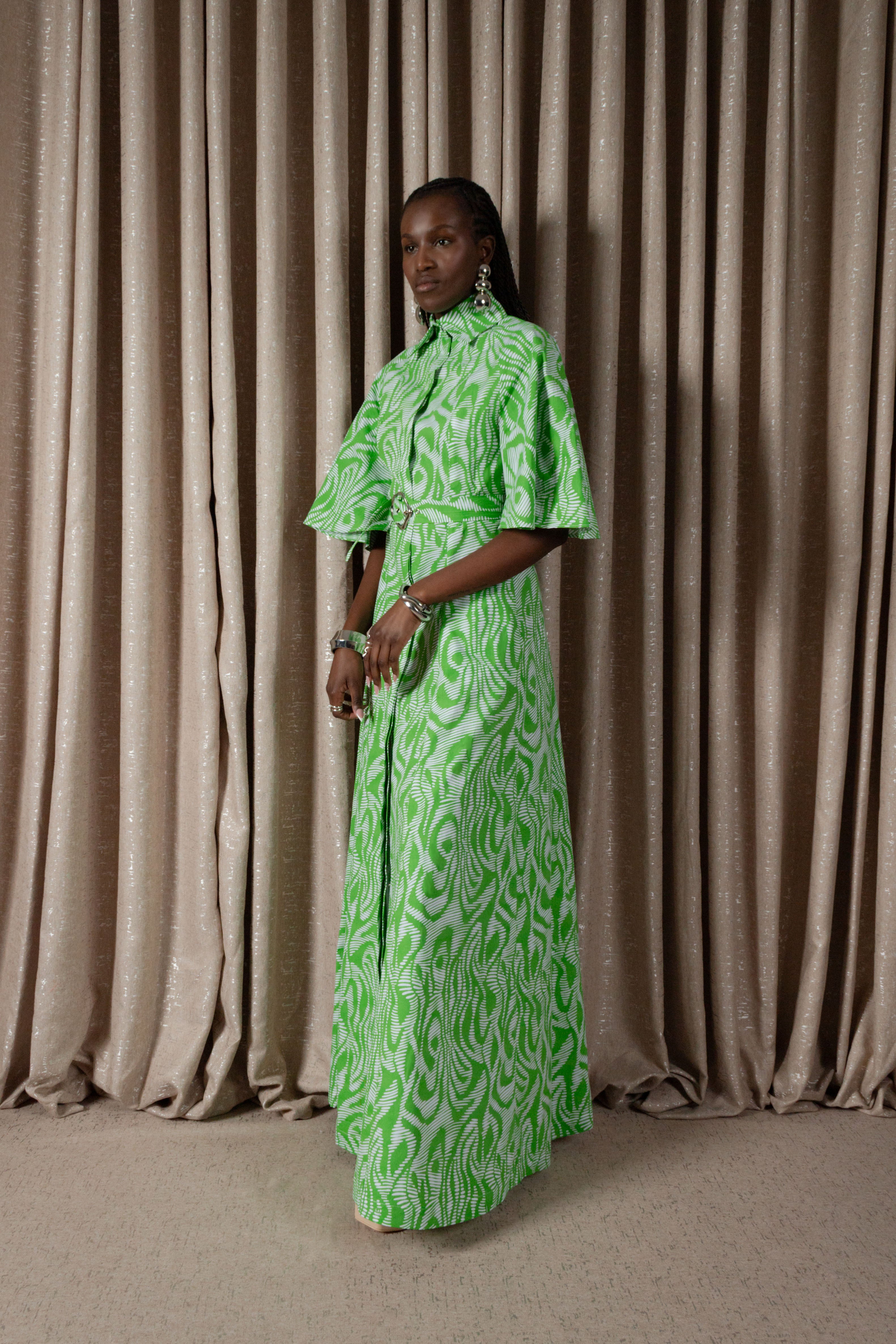 Zebra Maxi Shirt Dress (ML198)