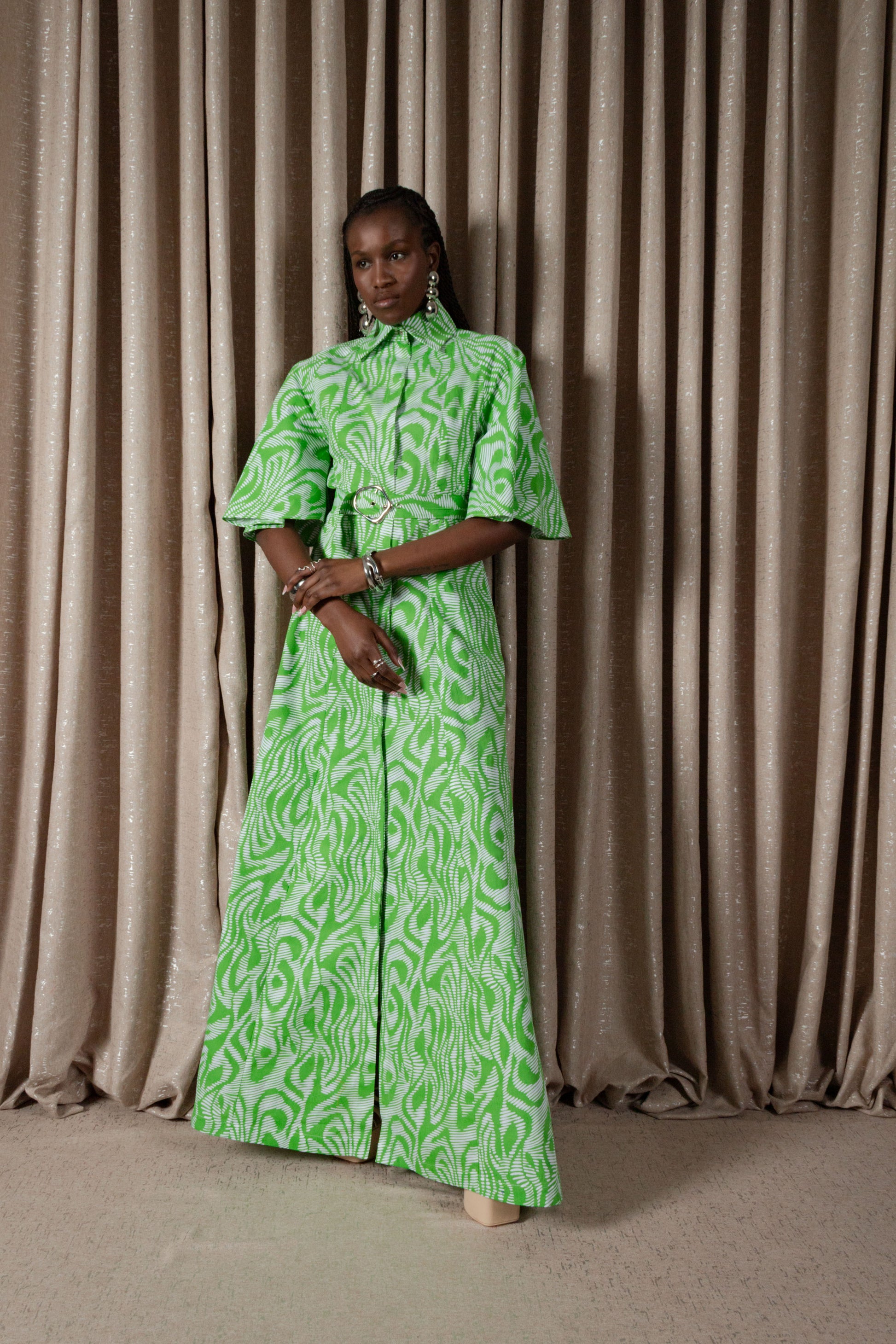 Zebra Maxi Shirt Dress (ML198)