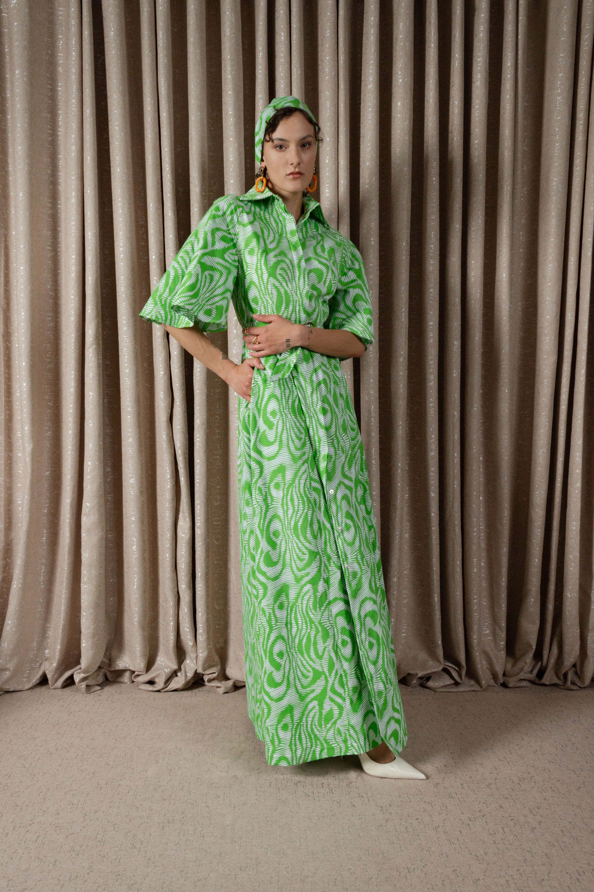 Zebra Maxi Shirt Dress (ML198)