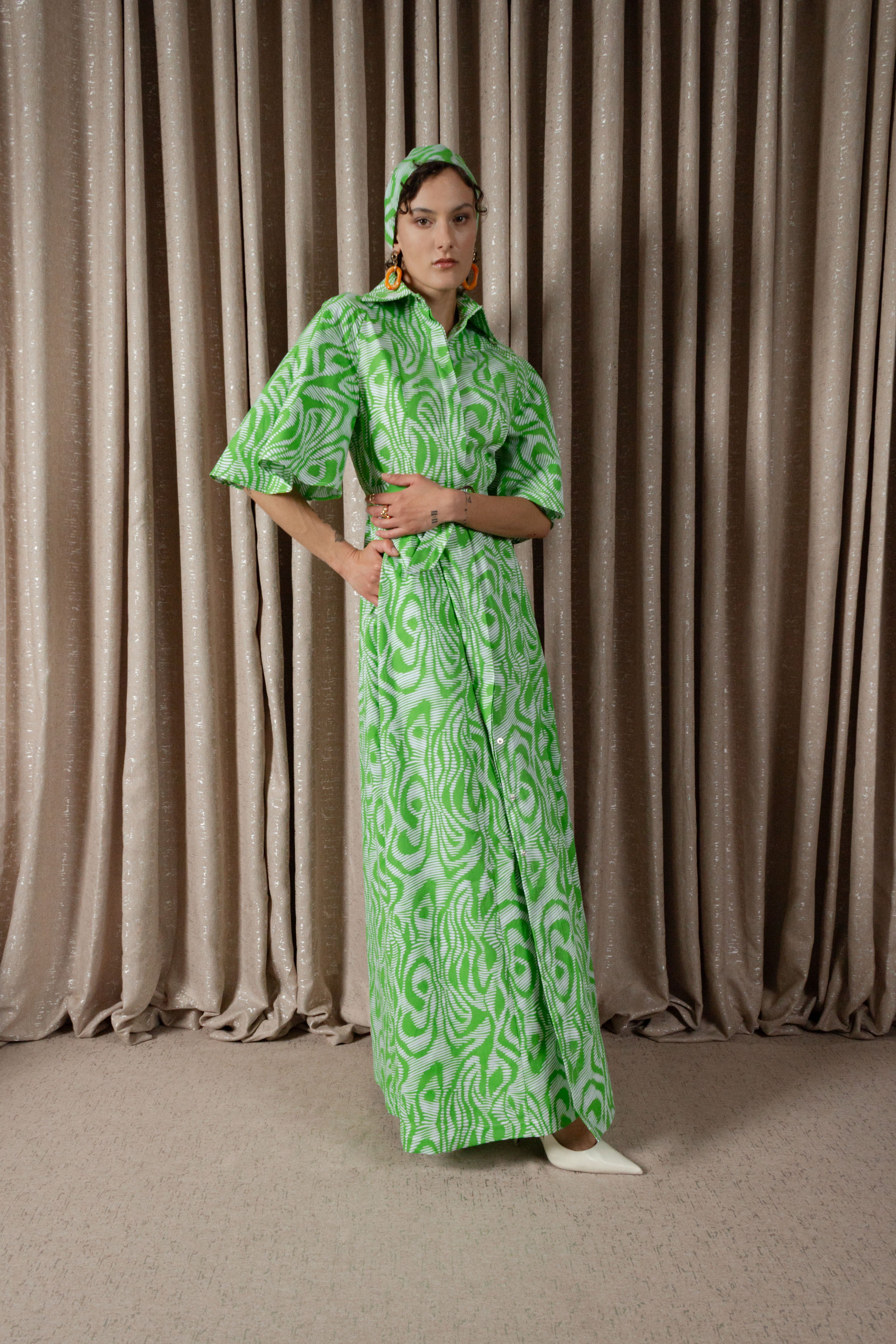 Zebra Maxi Shirt Dress (ML198)
