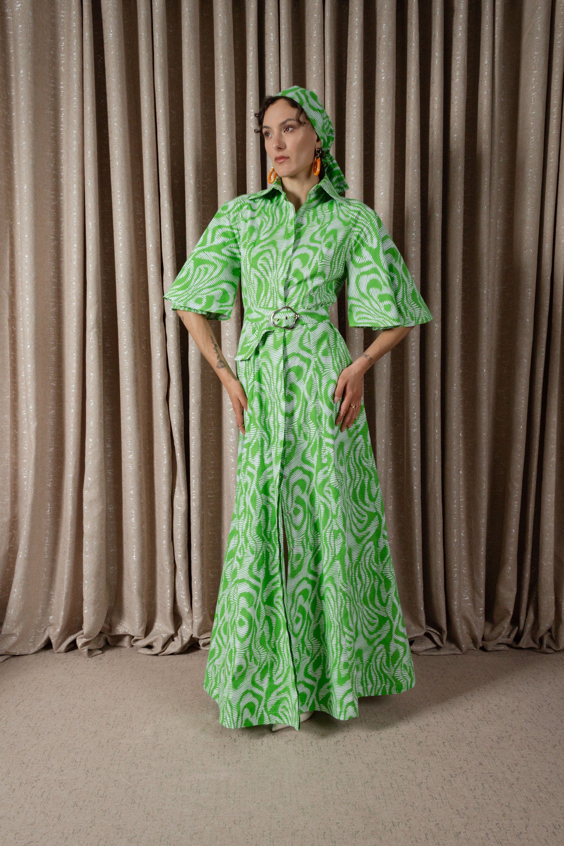 Zebra Maxi Shirt Dress (ML198)