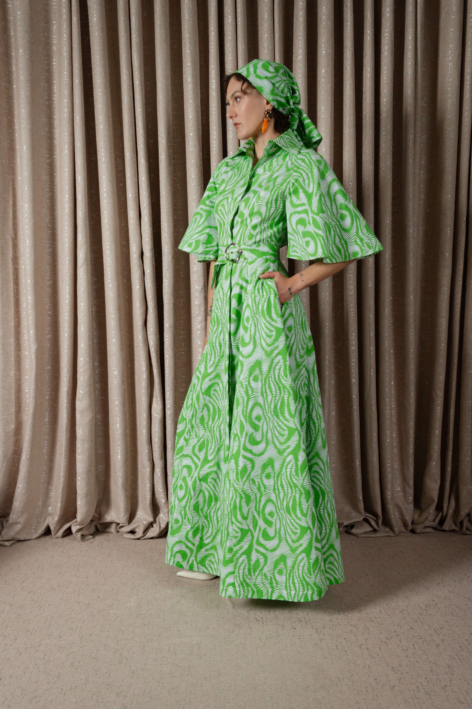 Zebra Maxi Shirt Dress (ML198)