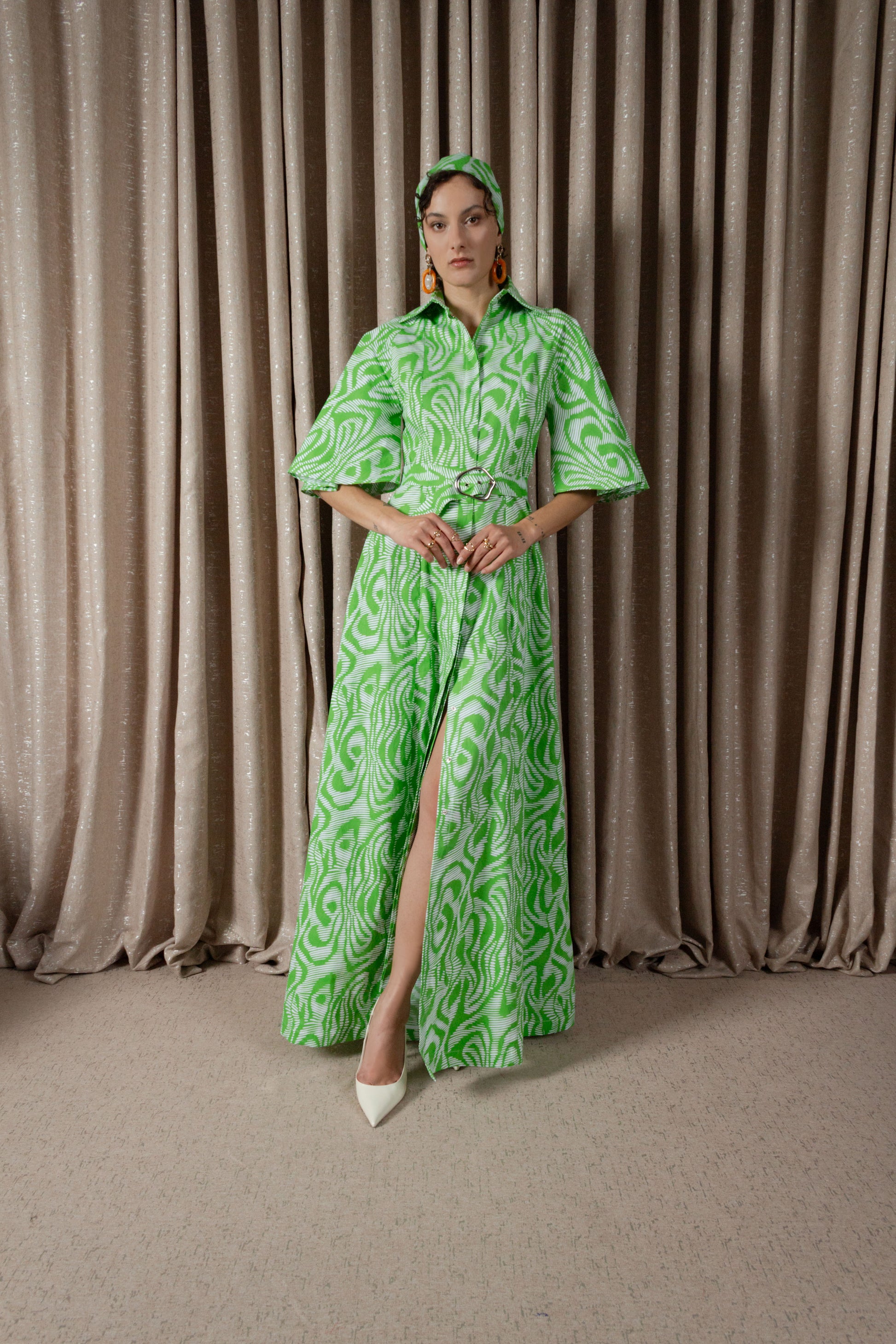 Zebra Maxi Shirt Dress (ML198)