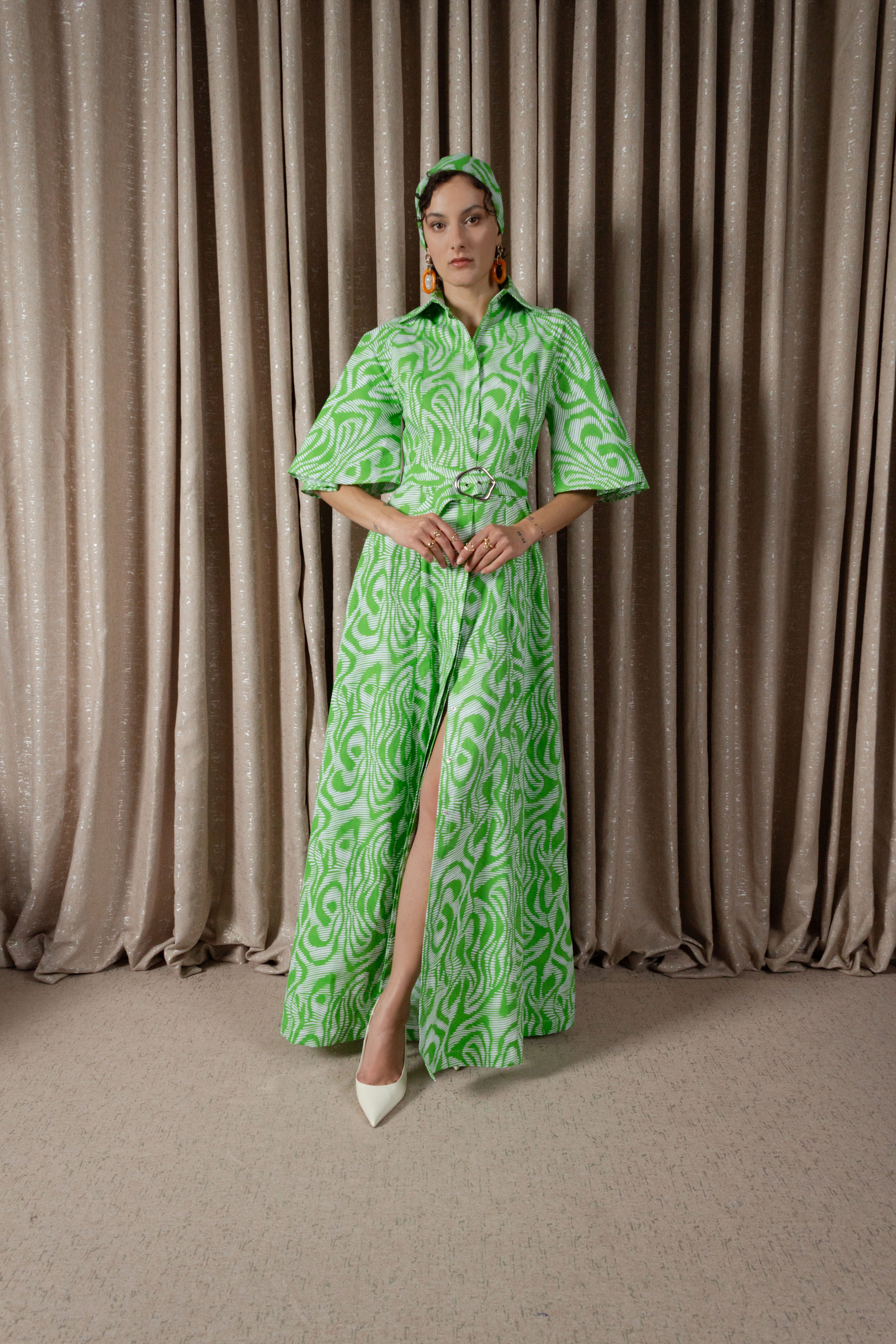 Zebra Maxi Shirt Dress (ML198)