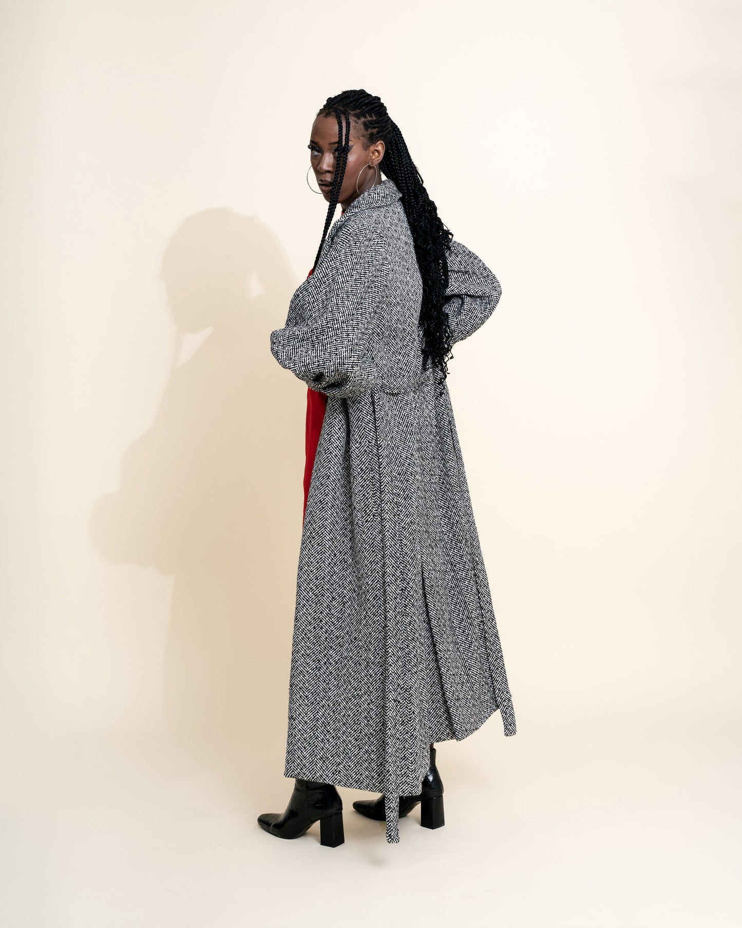 Round Tweed Wool Coat (ML16)