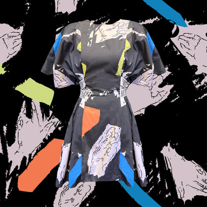 Printed Flare Panel Dress (ML57 Print)