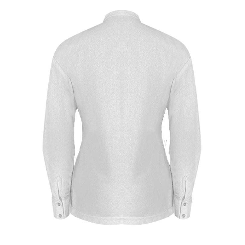 Curve Slit Shirt (ML72 White & Black)