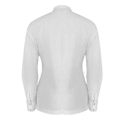 Curve Slit Shirt (ML72 White & Black)