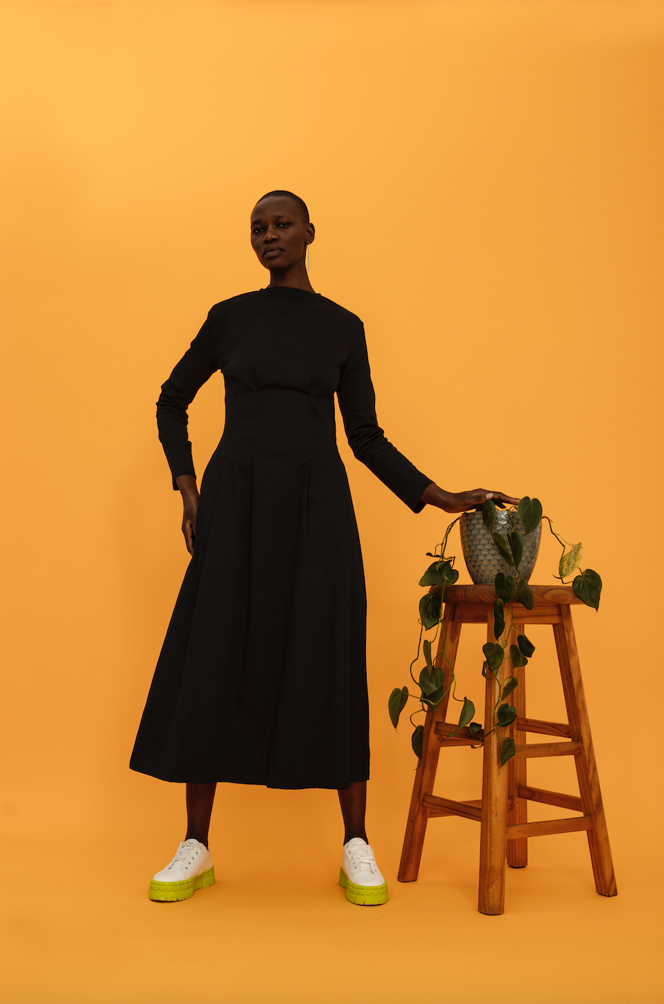 utility dress long sleeve (ml78)